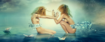 two-naked-women-in-ocean-playing-surreal-fantasy-art-work